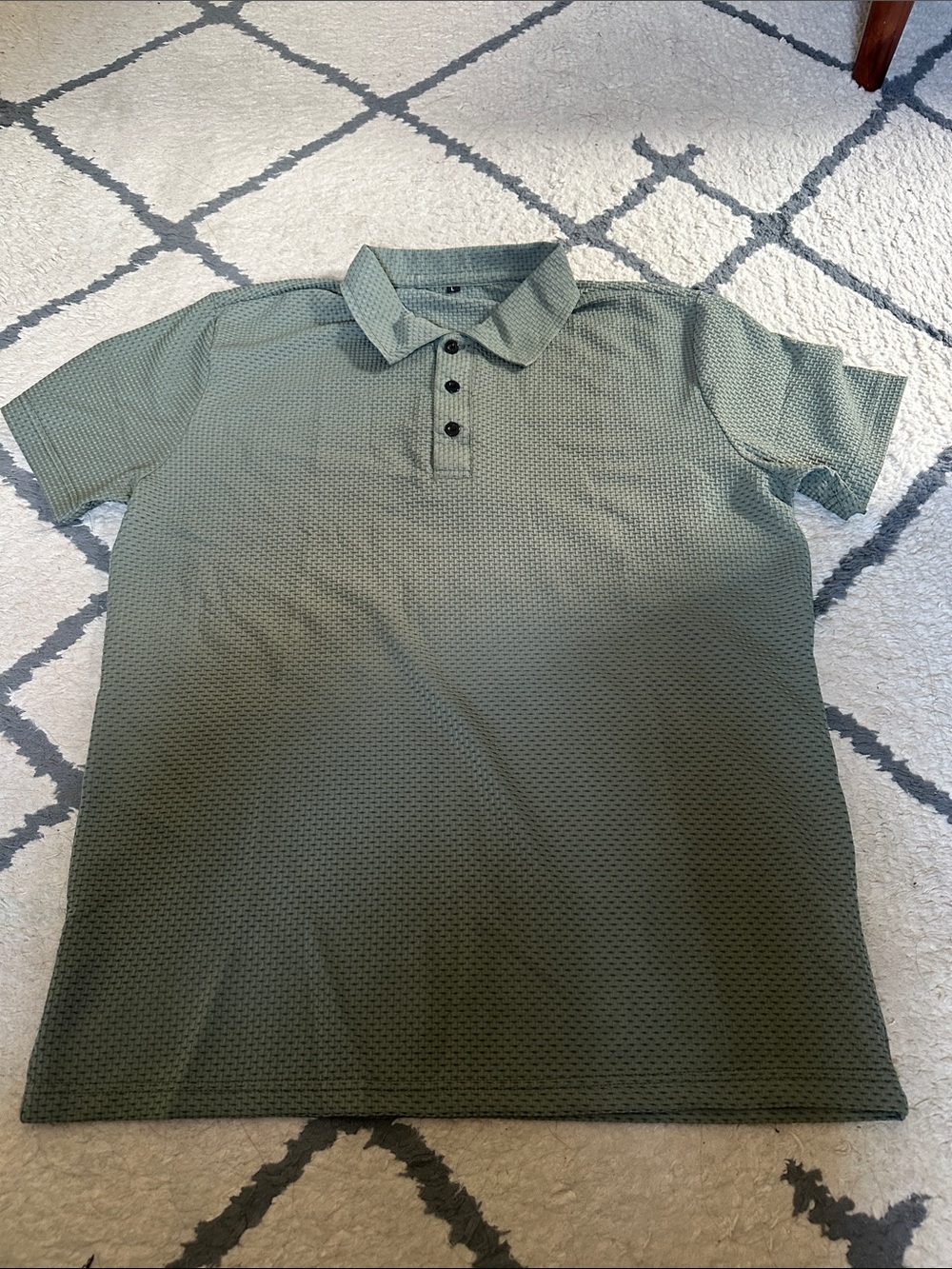 Men’s Ultra Comfortable Polo Shirt in Sage Green. 100% Polyester